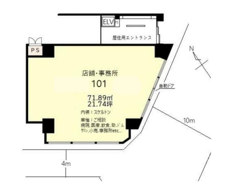 M-01 横浜、浅間町新築ビル（仮称）1階