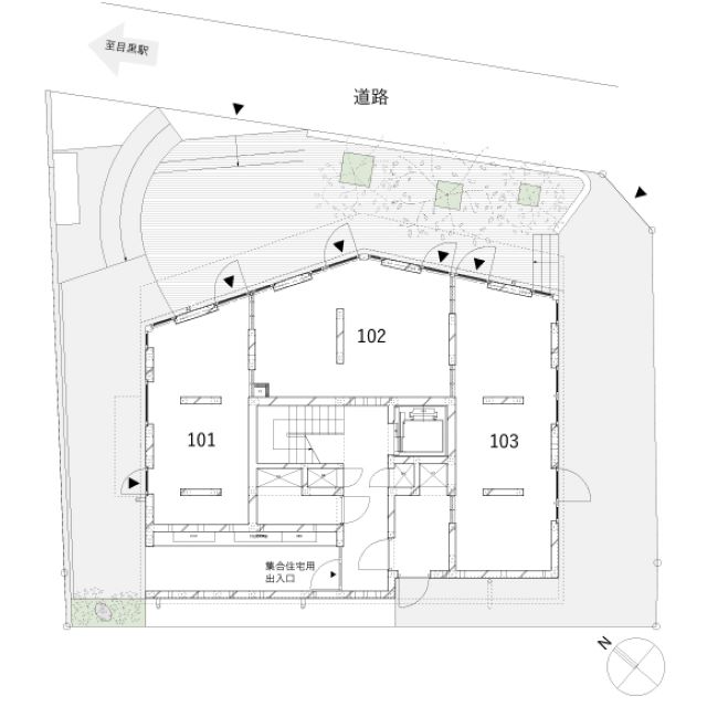 目黒駅 軽飲食可！1階路面店スケルトン103